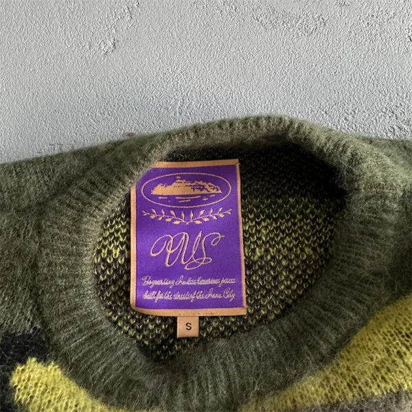 Corteiz CRZ Logo Ribbed Knit Sweater Beige - 30