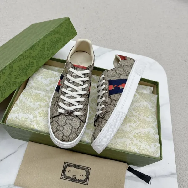 Gucci Ace GG Supreme Canvas Sneakers - 1