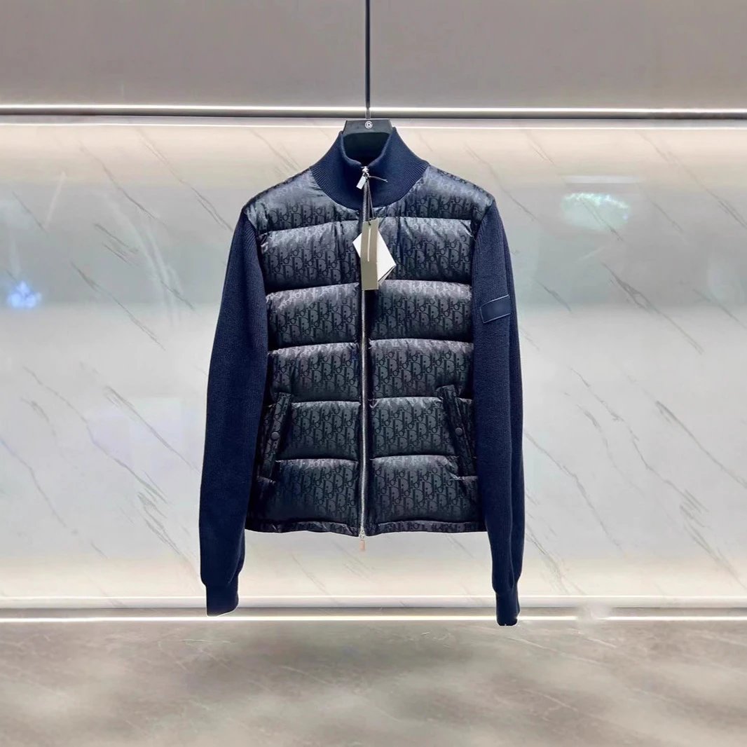 D字母羊毛针织羽绒服拼接 3