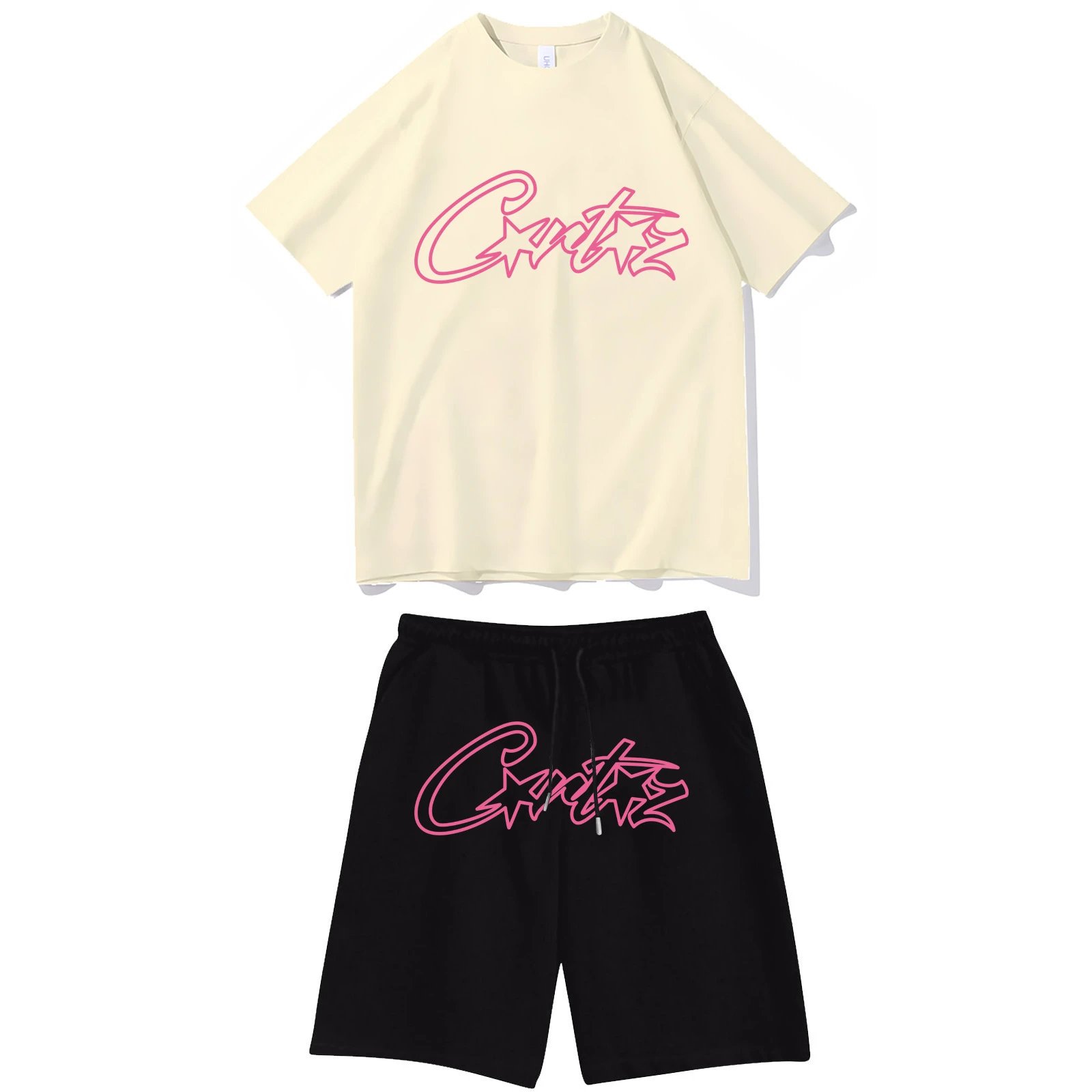 [180g] Apricot T Black Shorts (Pink Image)