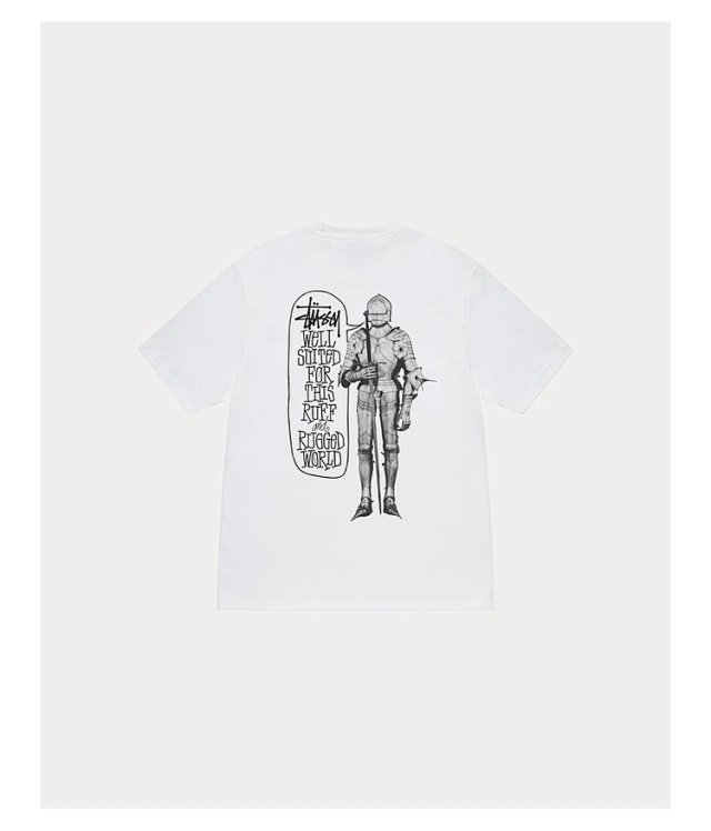 Stussy White Knight Totem Cotton Unisex Streetwear T-Shirt