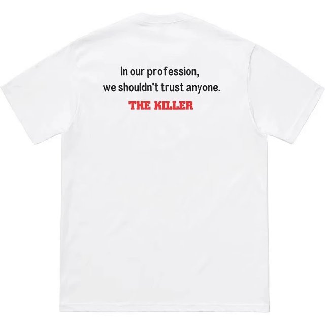 Supreme Movie Photo Print Cotton T-Shirt Black White