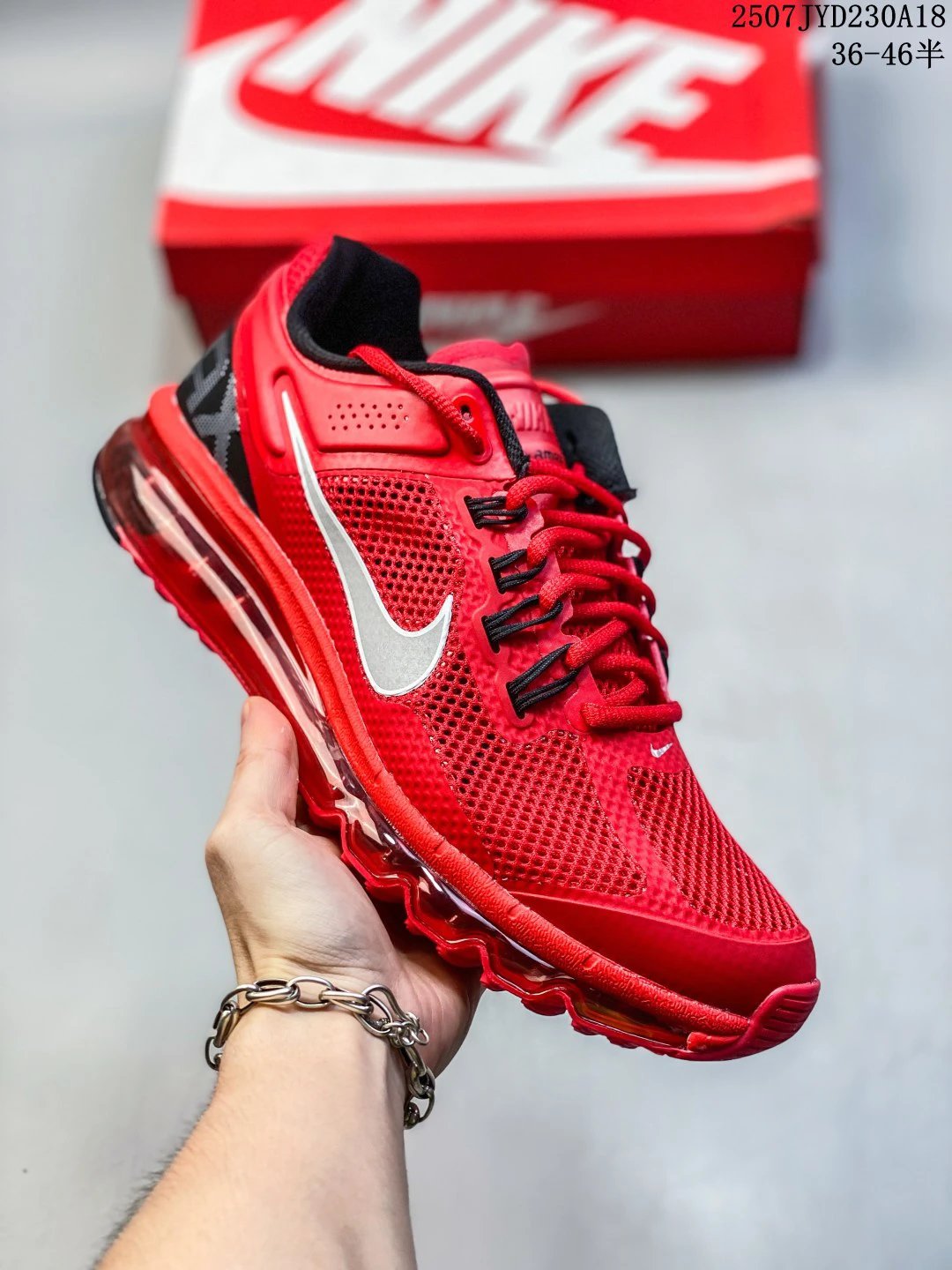 Nike Air Max Red Mesh Running Shoes