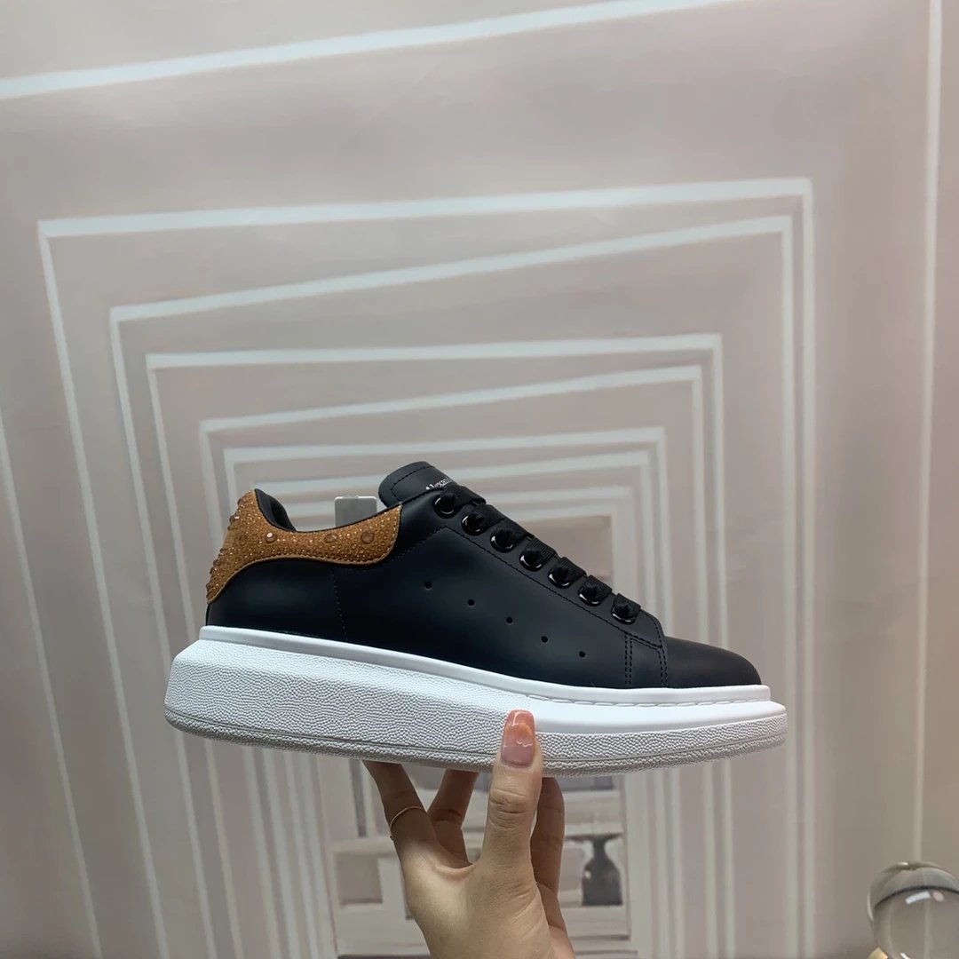 Alexander McQueen Black White Platform Sneakers