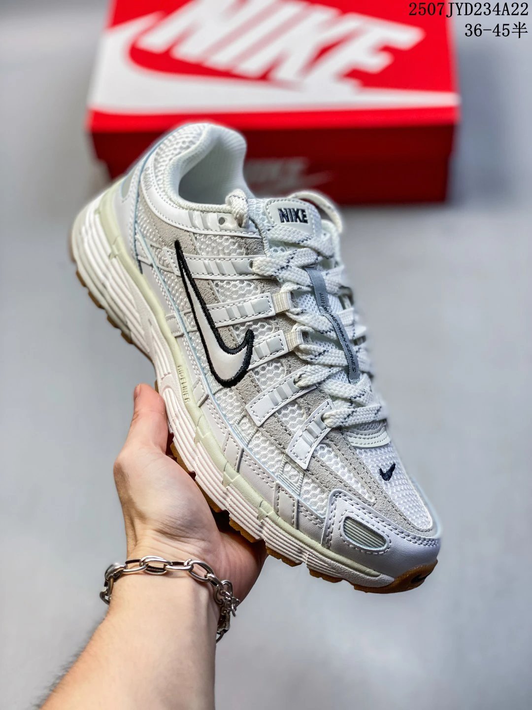 Nike P-6000 Silver Grey Retro Running Sneakers