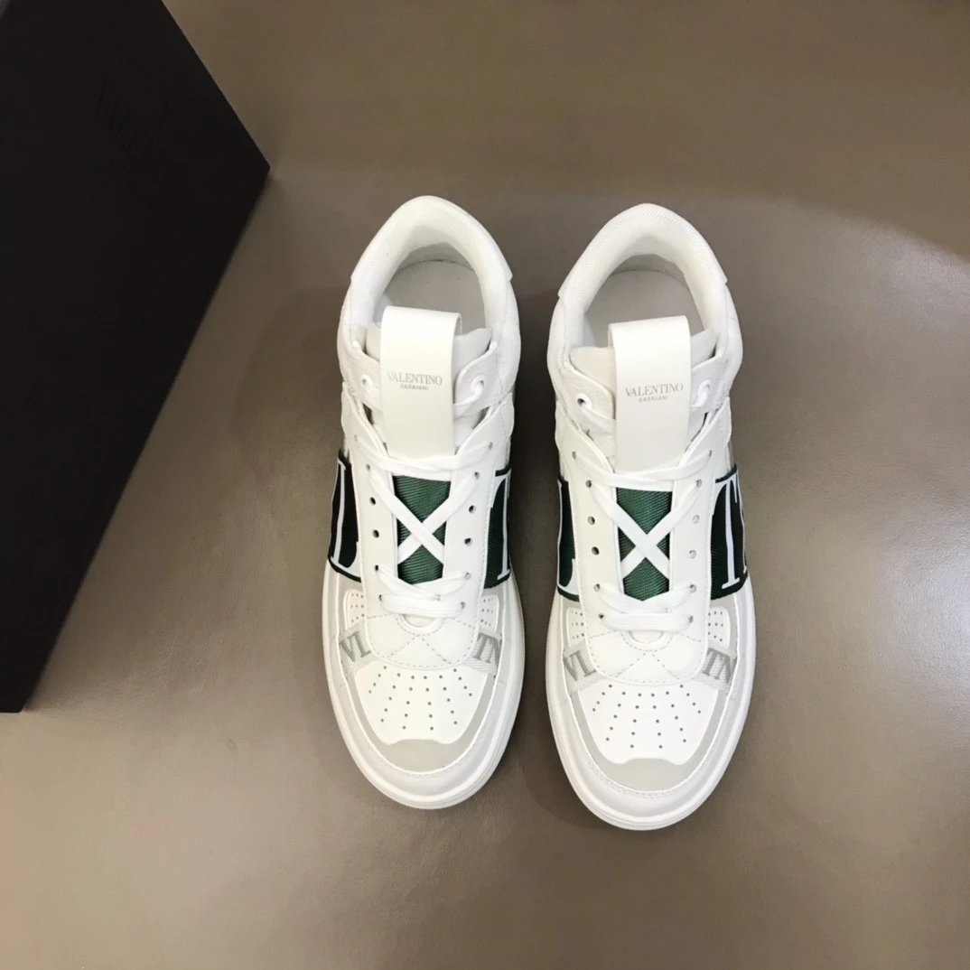 Valentino Lago Black Studded Leather Low-Top Sneakers