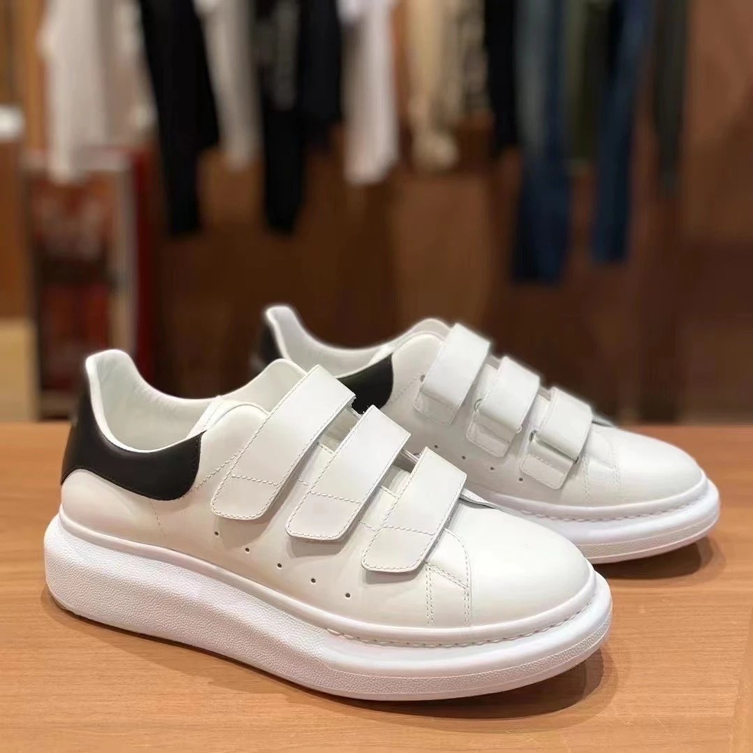 Alexander McQueen Oversized White Black Velcro Sneakers