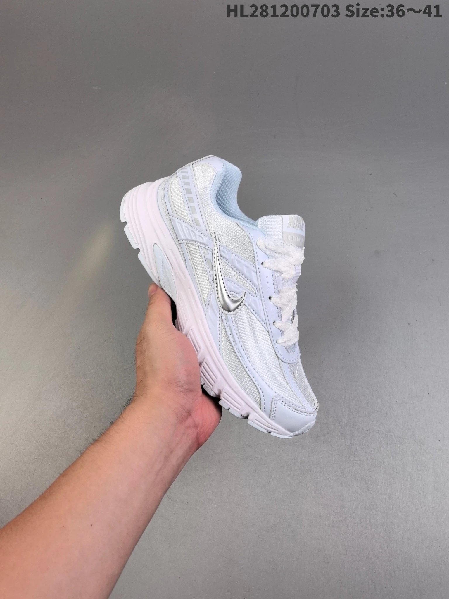 Nike P-6000 White Silver Retro Running Sneakers