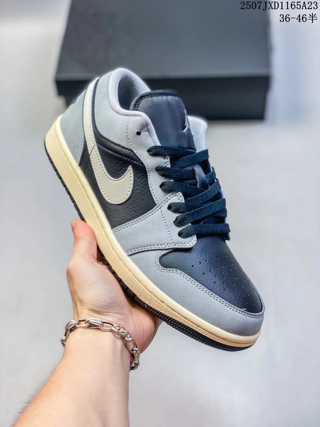 Nike Air Jordan 1 Low Black Grey Sneakers