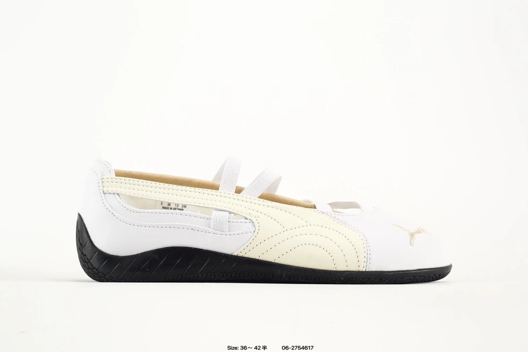 Puma Speedcat Ballet Leather Beige White Women's Flats