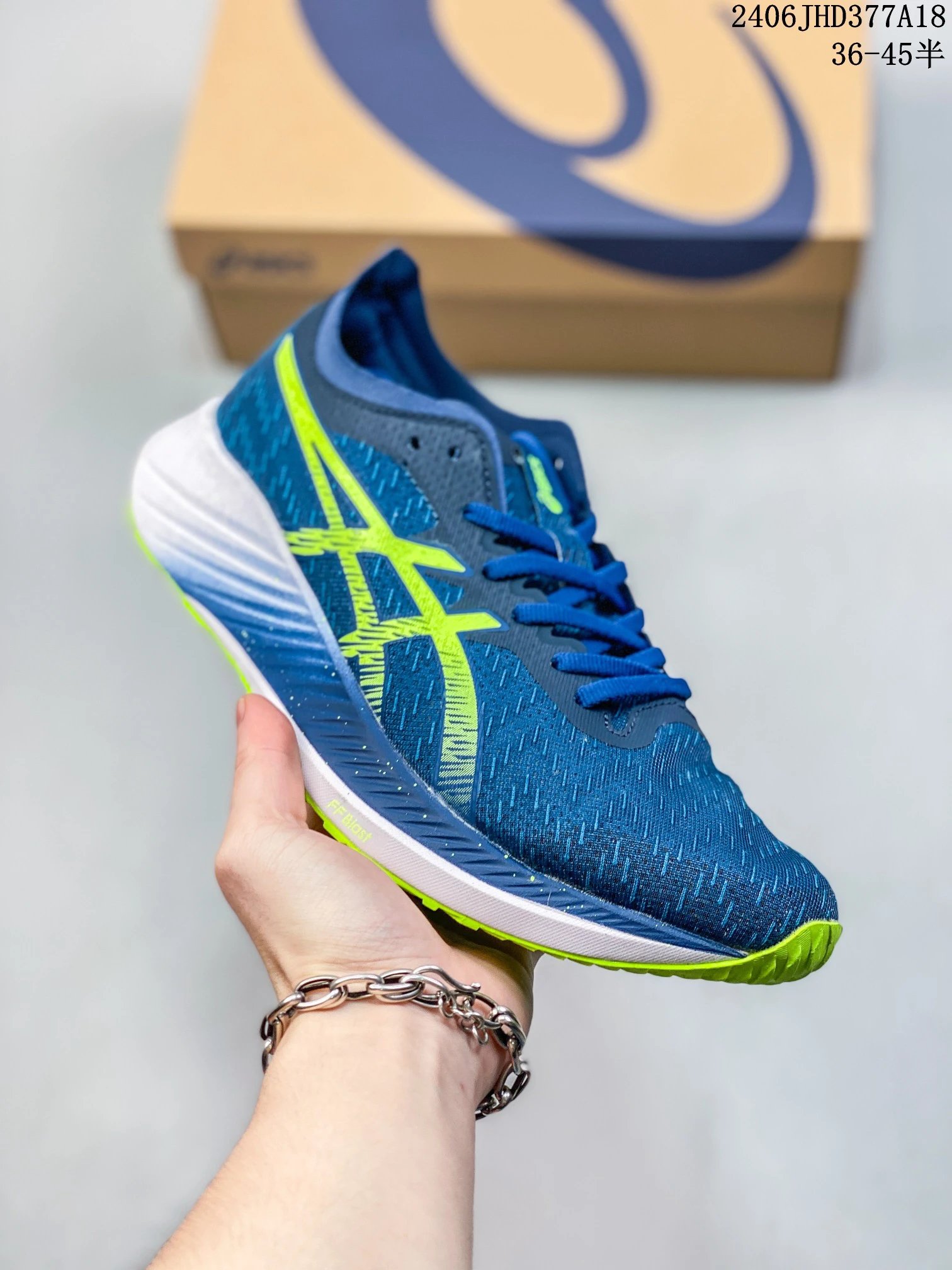 Asics Blue Gradient Breathable Mesh Running Shoes Unisex