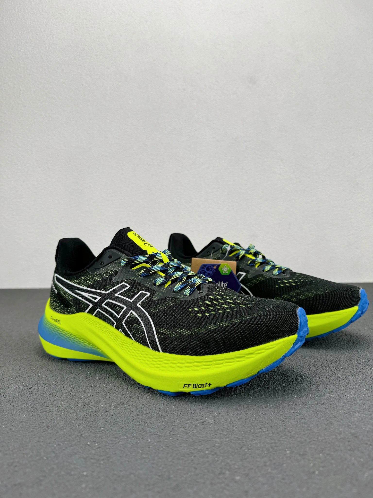 ASICS Gel-Nimbus FF BLAST+ Black Neon Running Shoes