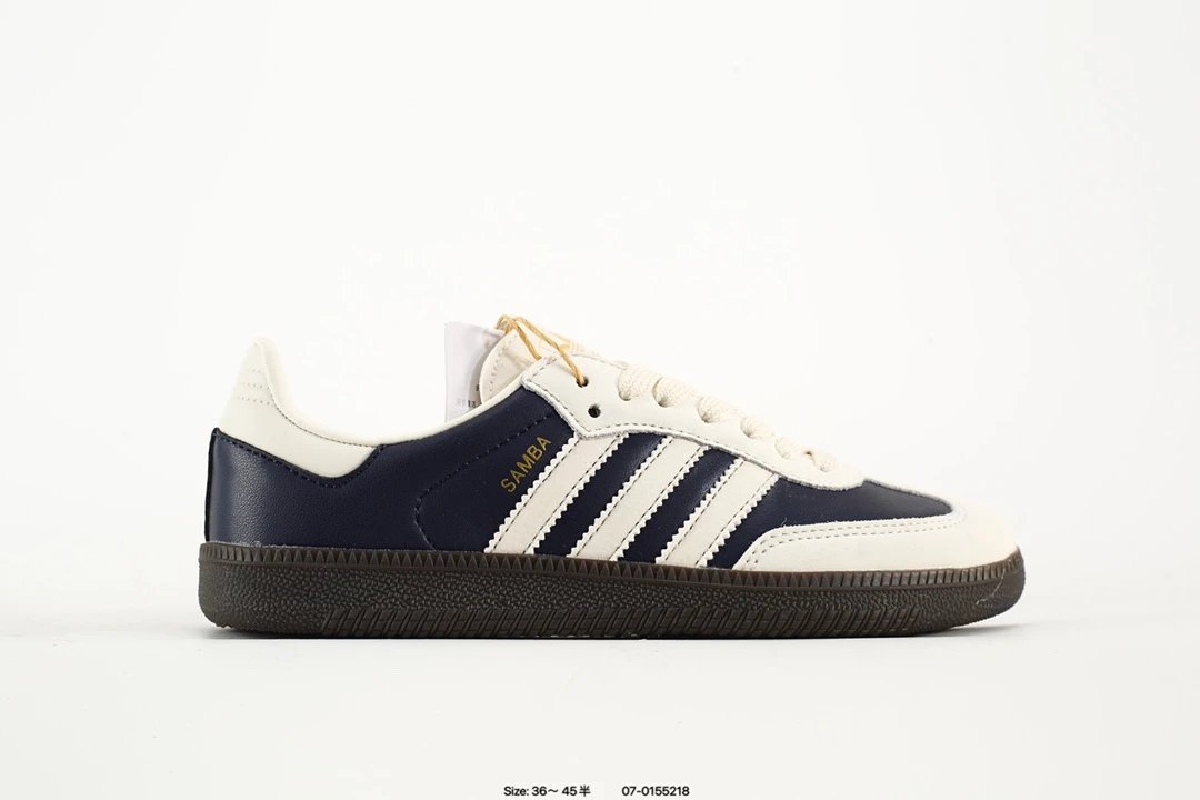 Adidas Samba Navy White Retro Low-Top Sneakers