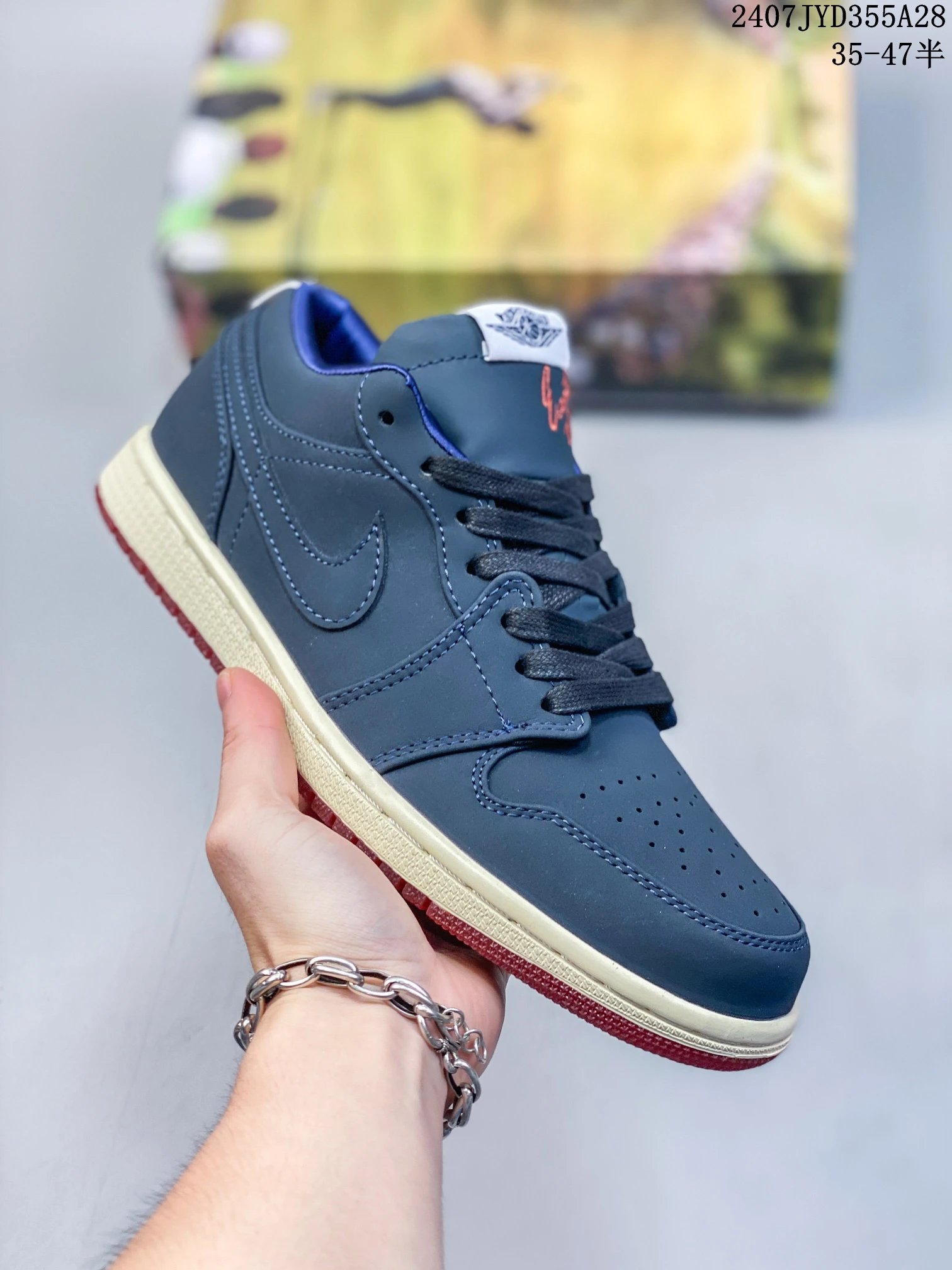 Air Jordan AJ1 Low Deep Navy Retro Basketball Shoes