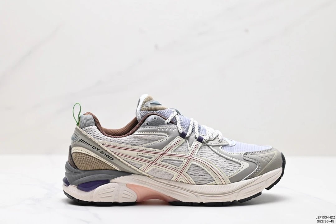 ASICS GT-2160 Grey Beige Pink Retro Running Shoes