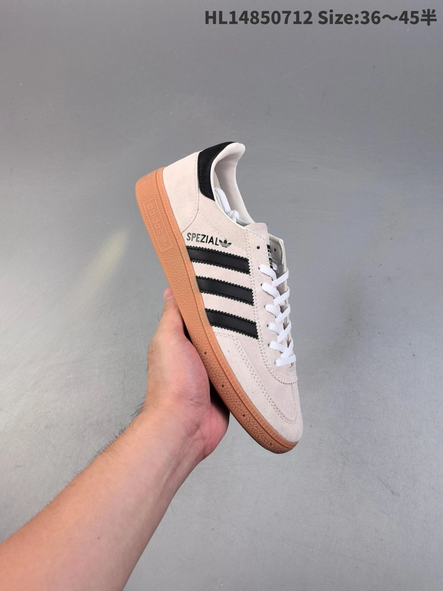 Adidas Spezial White Black Suede Gum Sole Skate Sneakers