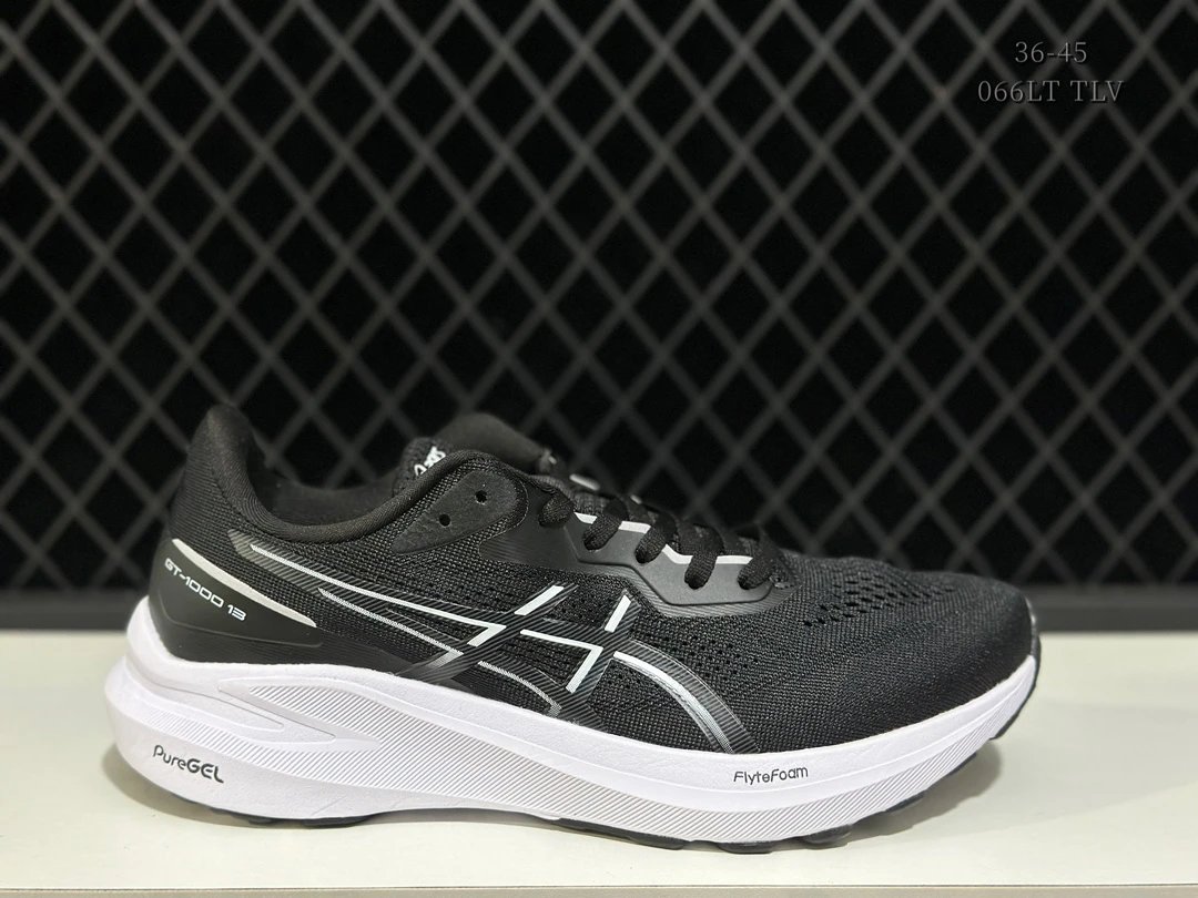 Asics GT-1000 13 Black White Mesh Running Shoes