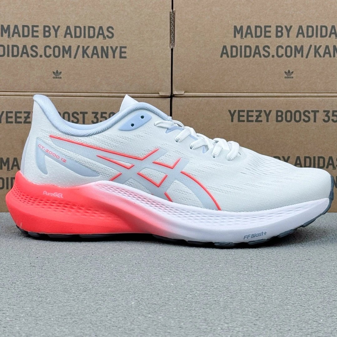 Asics GT-2000 12 White Blue Coral Running Shoes