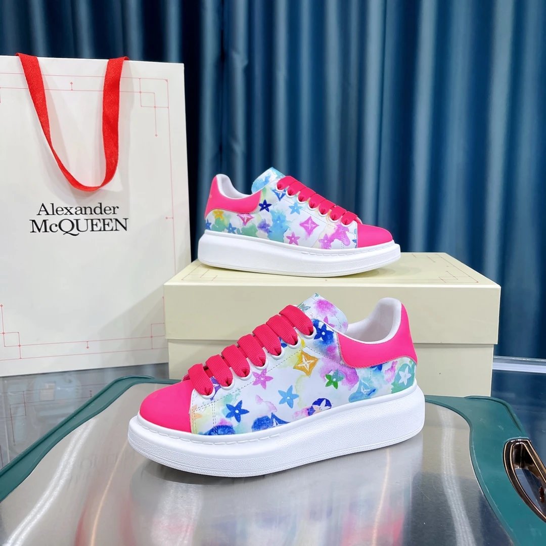 Alexander McQueen White Platform Sneakers Shoes