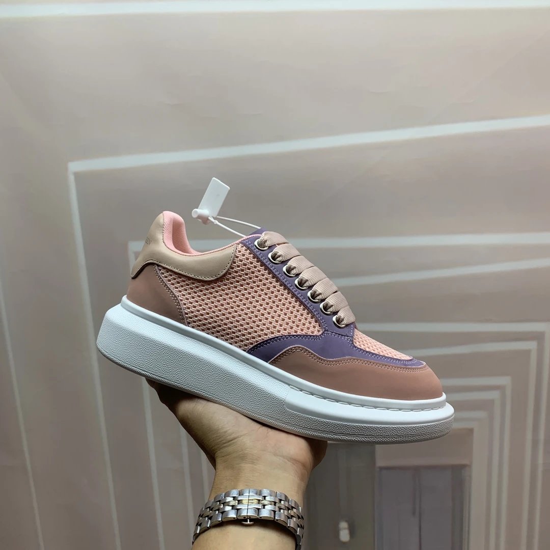 Alexander McQueen Pink Brown Purple Chunky Dad Sneakers