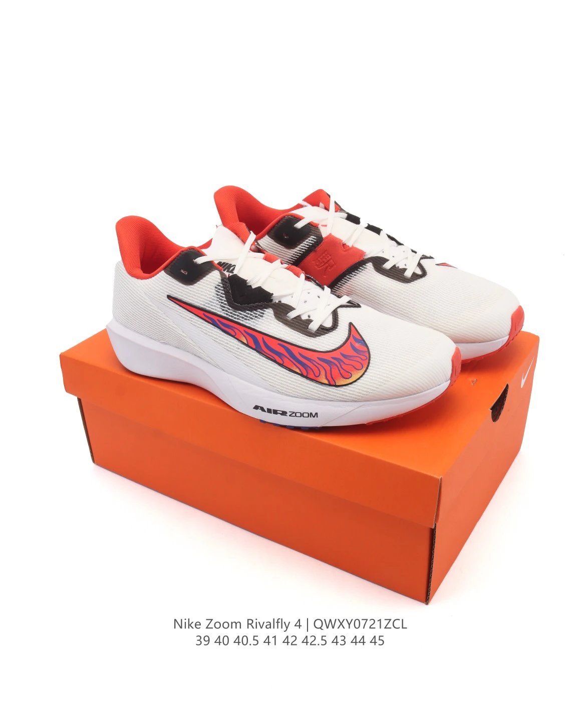 Nike Zoom Rival Fly 4 White Red Running Shoes