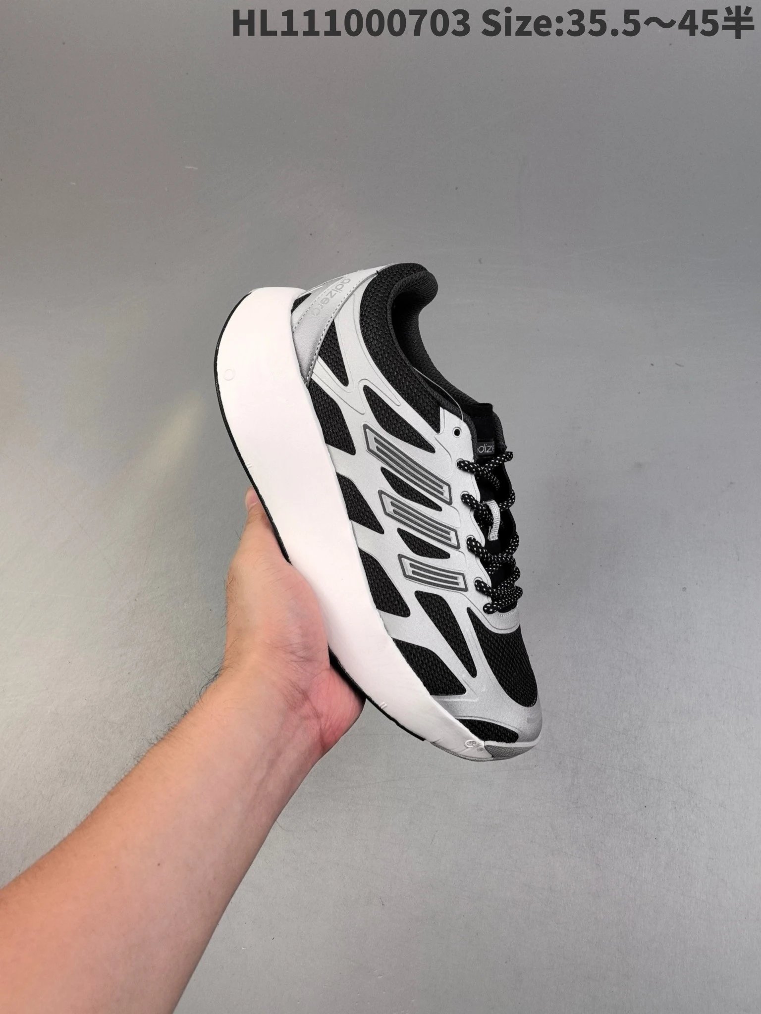 Adidas Y2K 3-Stripes Retro Running Shoes Black Silver White