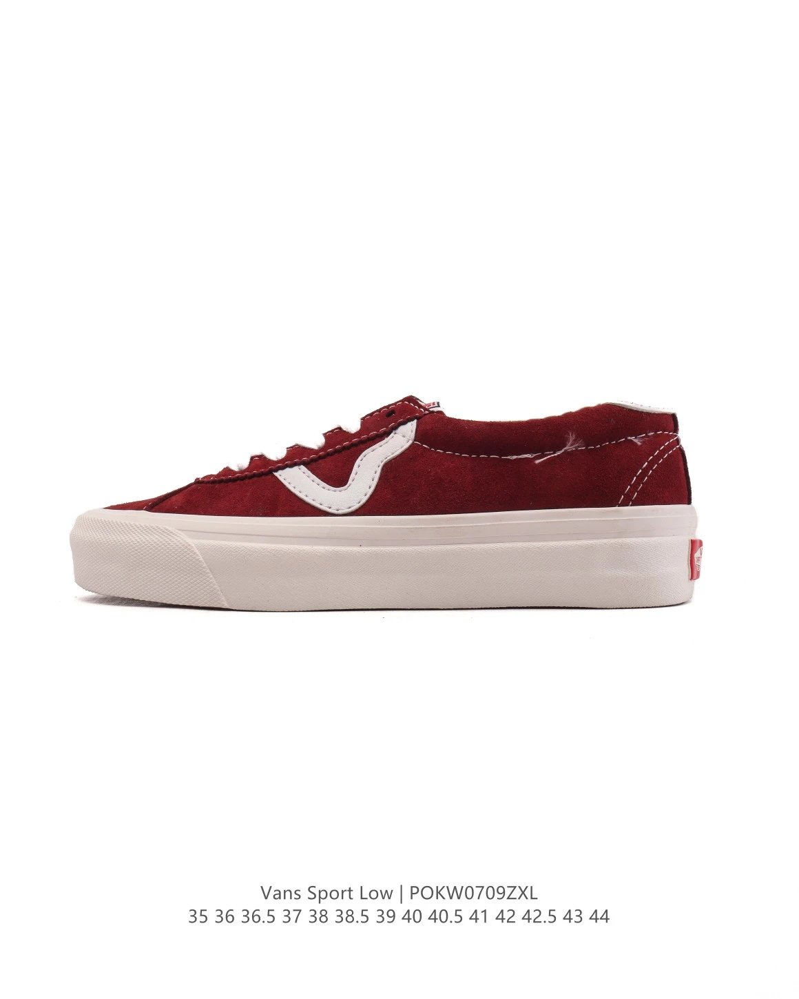 Vans Sport Low Burgundy Suede Skate Shoes