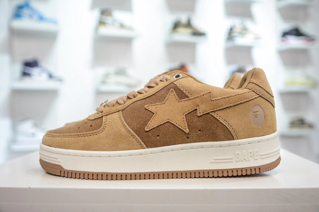 Bape BAPE STA Brown Suede Star Low Top Sneakers