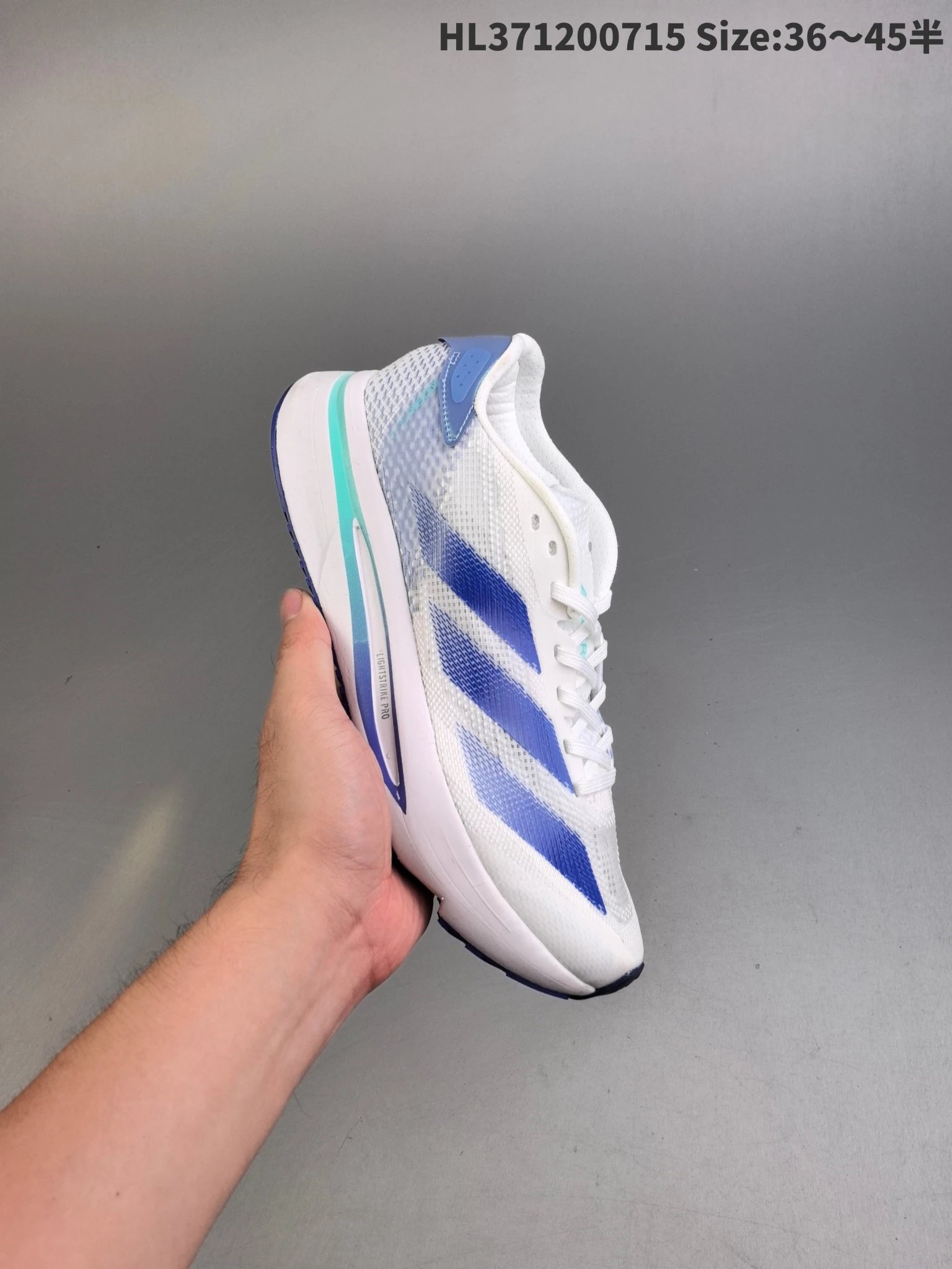 Adidas Adizero Lightstrike Pro White Blue Running Shoes