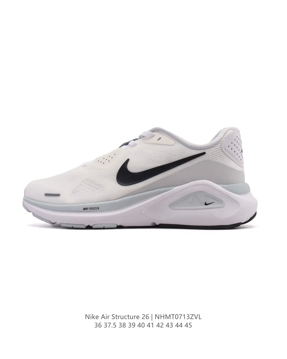 Nike Air Structure 26 White Grey Running Shoes