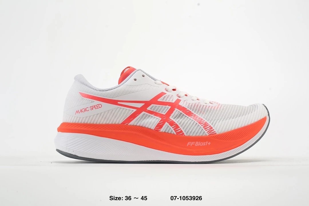 ASICS Magic Speed White Coral Red FF BLAST+ Running Shoes