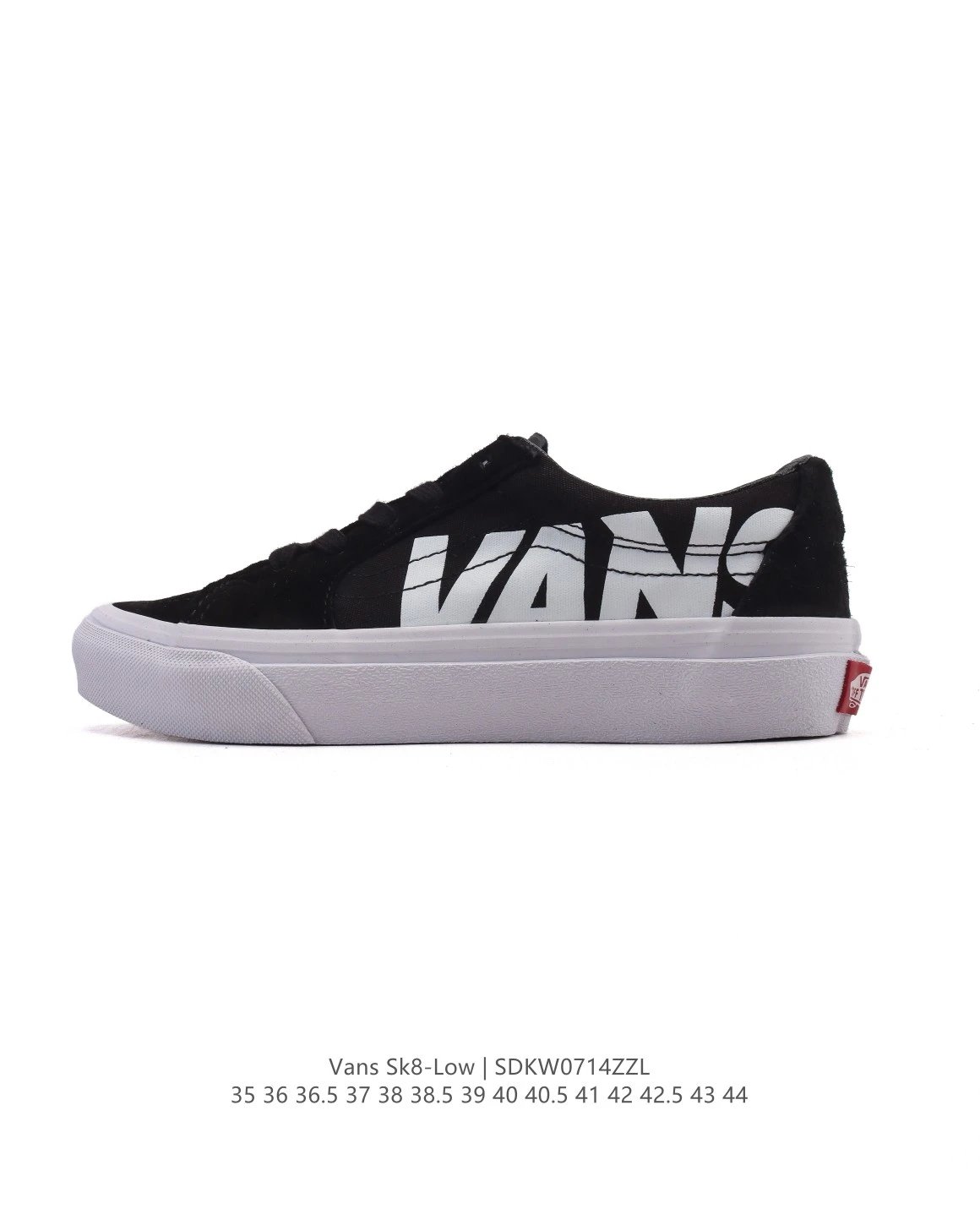 Vans Sk8-Low Black White Logo Skate Shoes