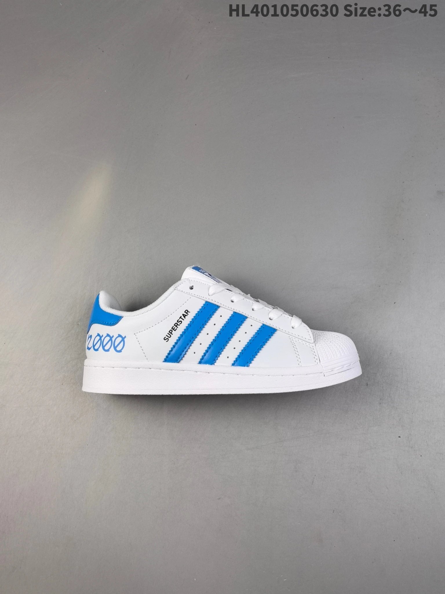 Adidas Superstar White Blue 2000 Retro Shell Toe Shoes