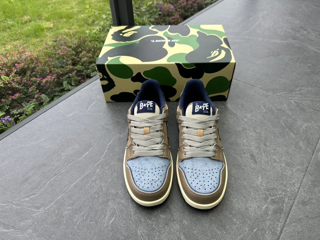 BAPE Ape Head Camo Shark Low Top Sneakers Shoes
