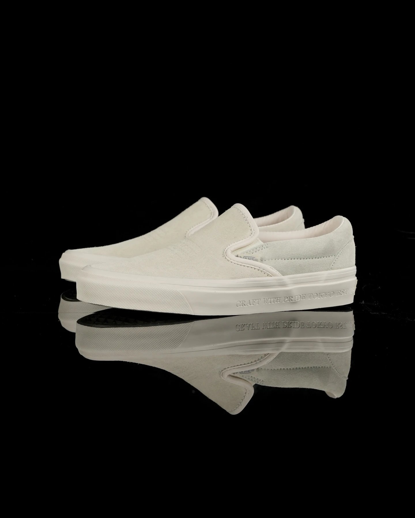 Vans Classic Slip-On White Canvas Low Top Skate Shoes