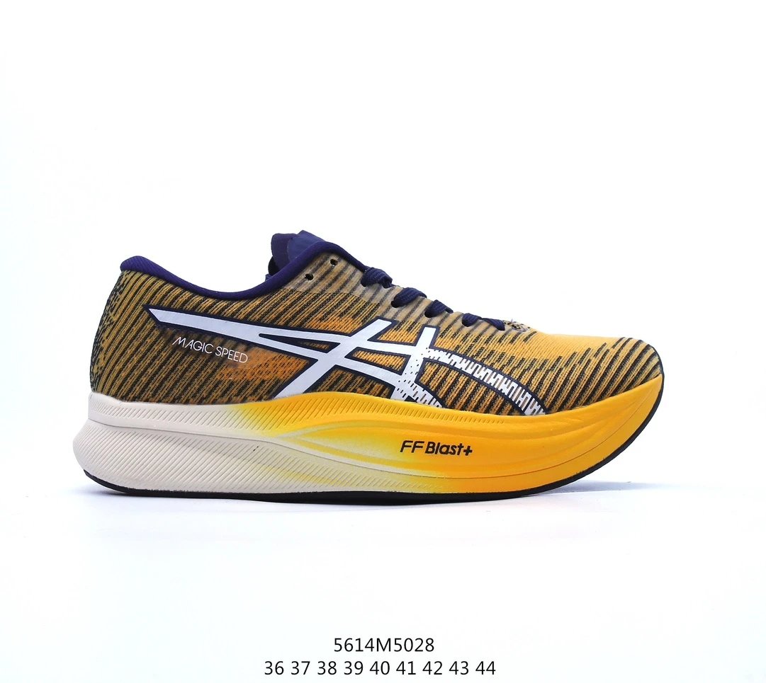 Asics Magic Speed FF Blast Carbon Racing Shoes Yellow Blue