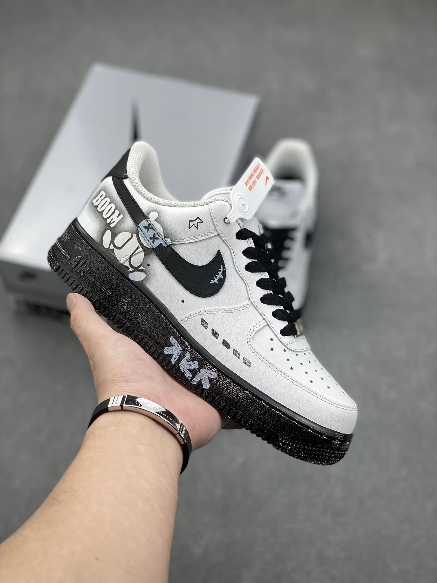 Nike Air Force 1 Low BOOM Graffiti Black White Sneakers