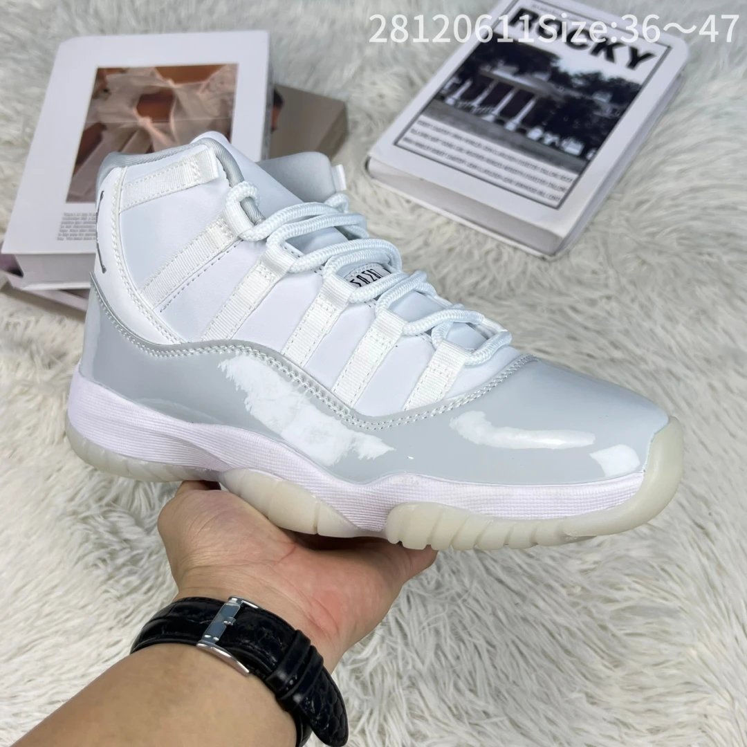 Air Jordan AJ11 White Ice Blue High Top Sneakers
