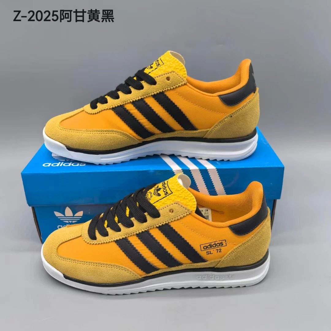 Adidas SL 72 Yellow Black Retro Suede Sneakers