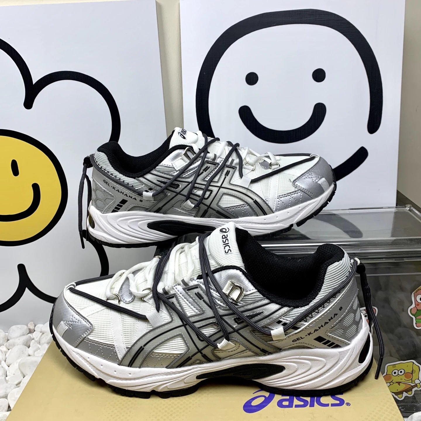 Asics GEL-Kahana Silver Retro Trail Running Shoes
