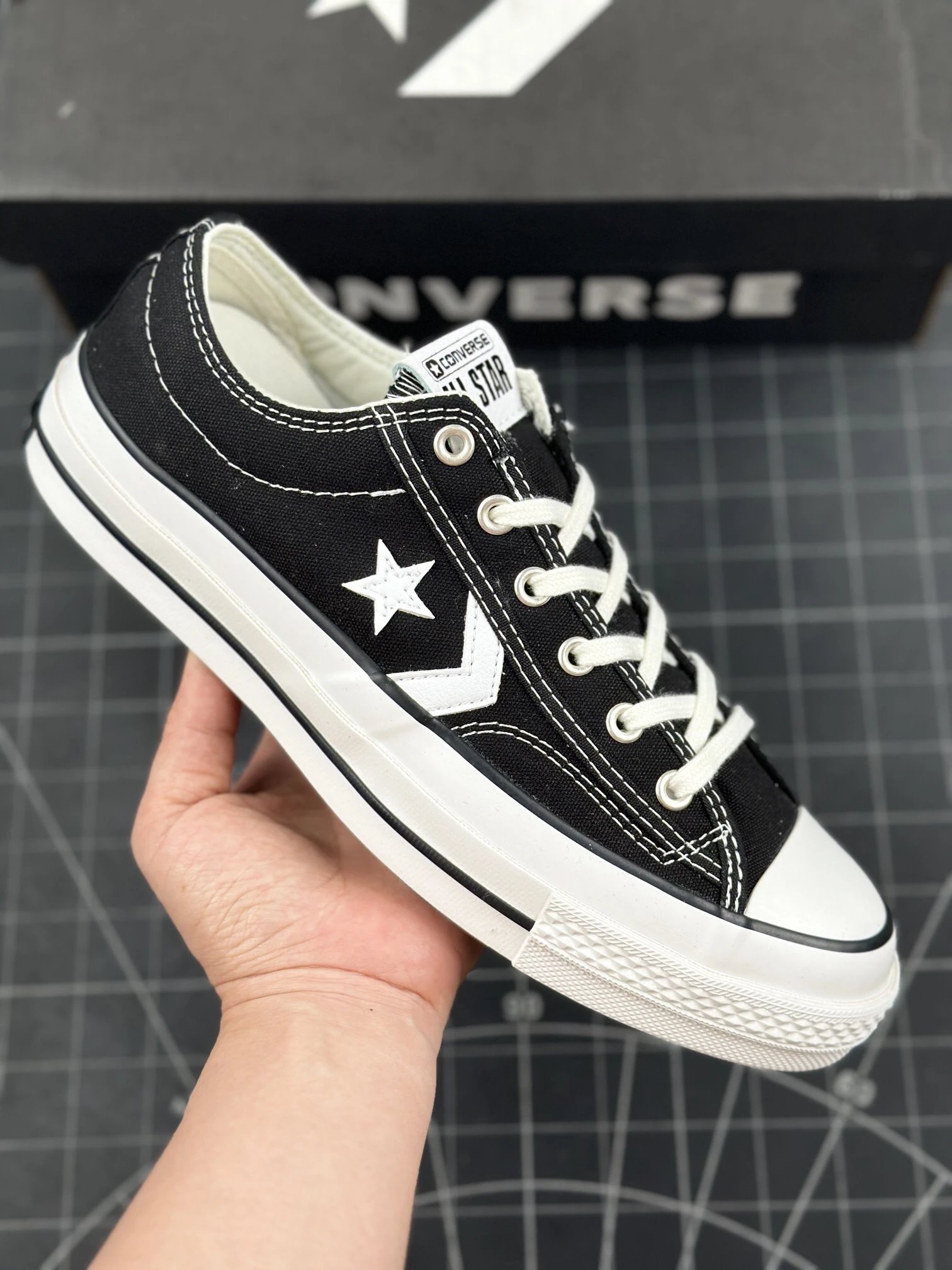 Converse Black Low Top Canvas Skate Sneakers Shoes