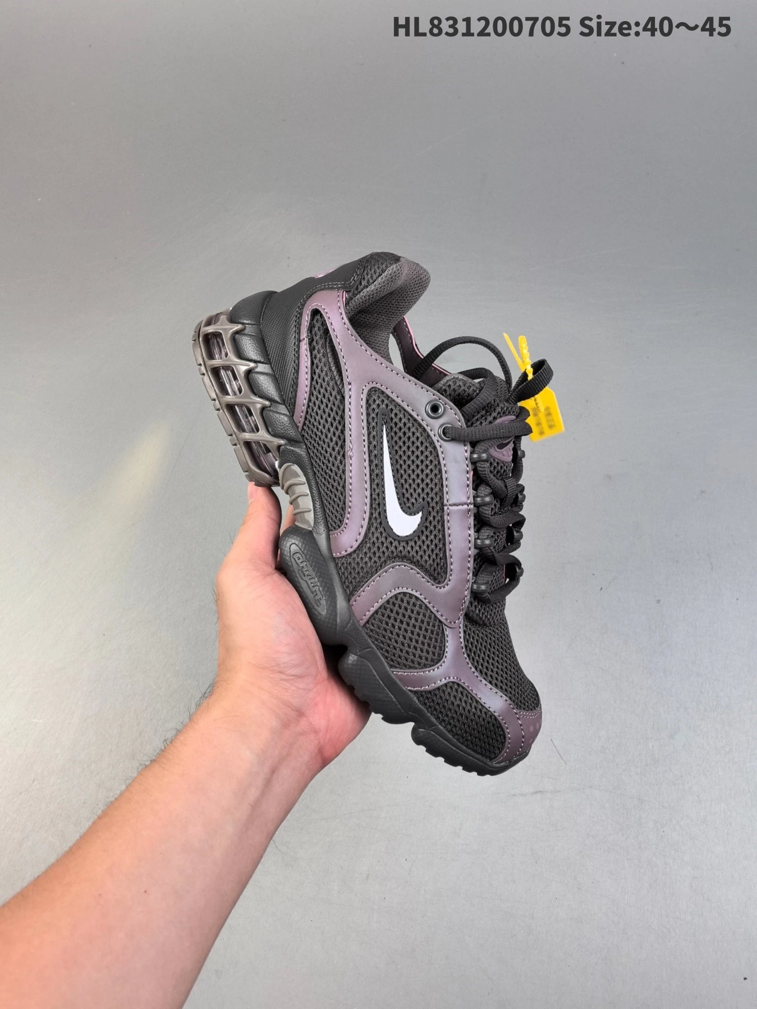 Nike Air Zoom Spiridon Cage Black Purple Shoes