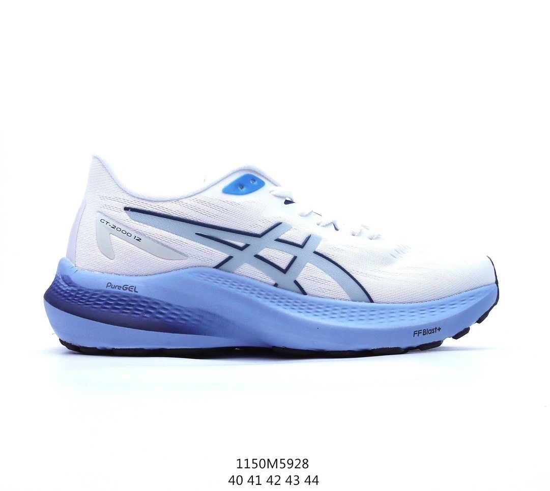 ASICS CT-2000 12 White Blue Mesh PureGEL Running Shoes