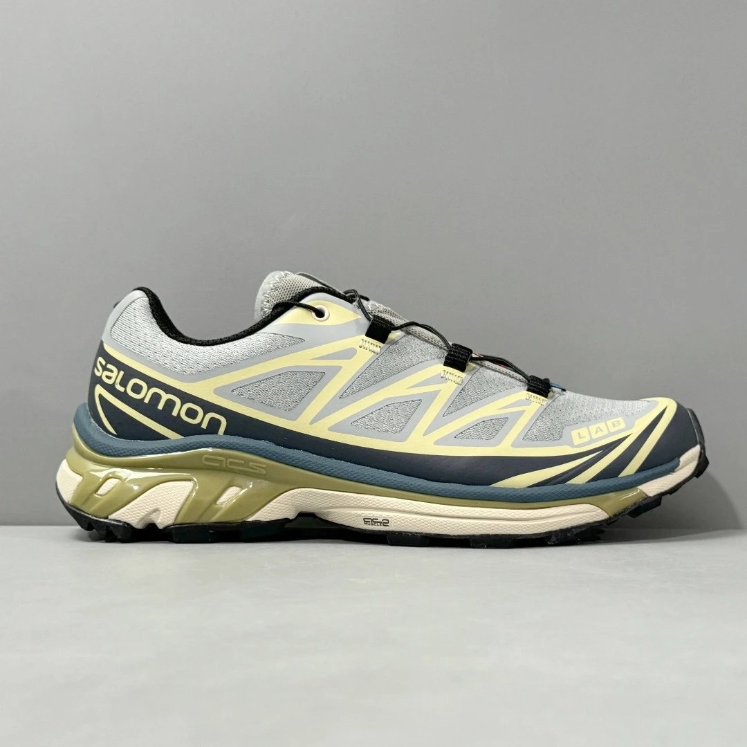 Salomon S-LAB XT-6 Gray Yellow Trail Running Shoes