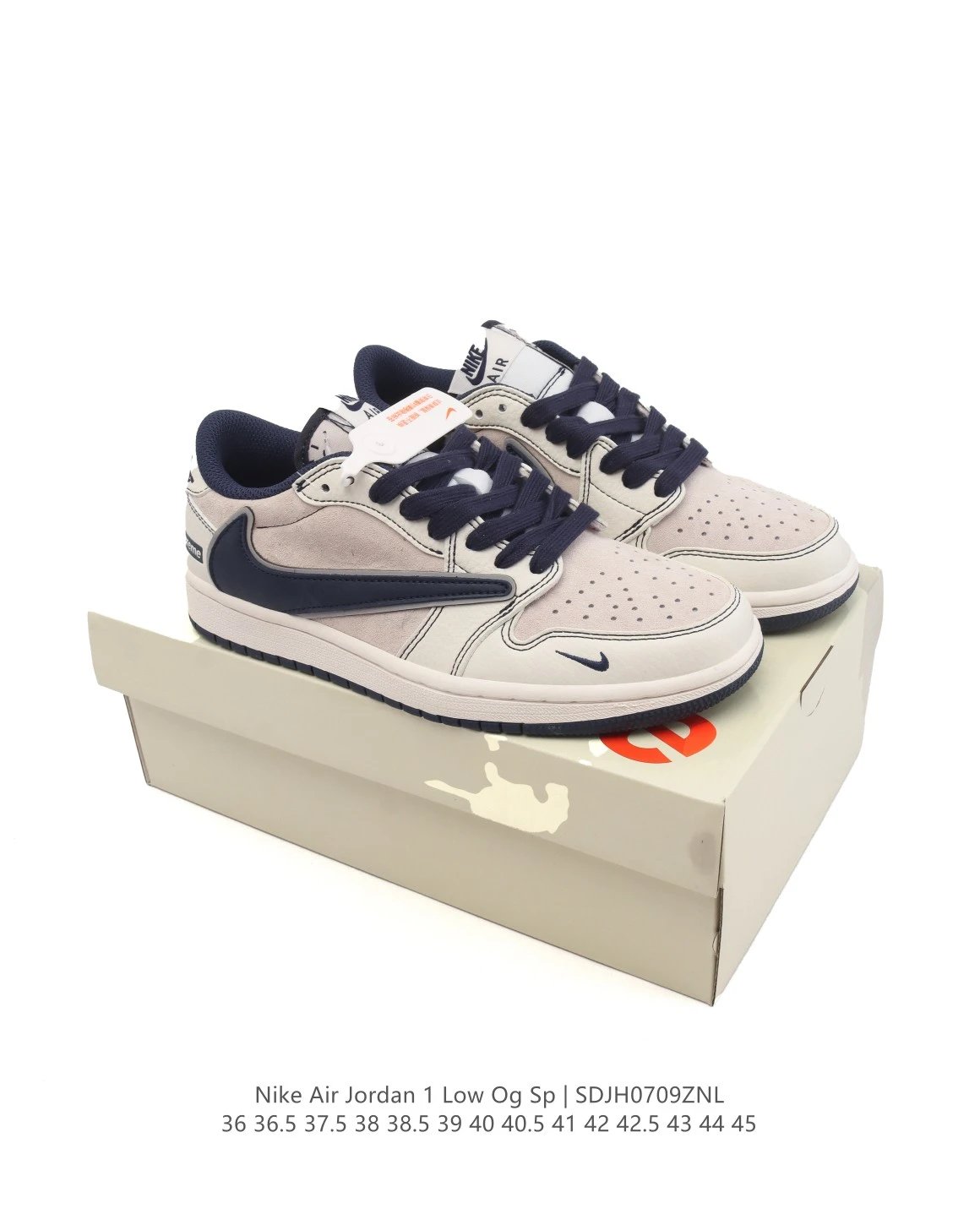 Air Jordan 1 Low OG SP Sail Navy Sneakers