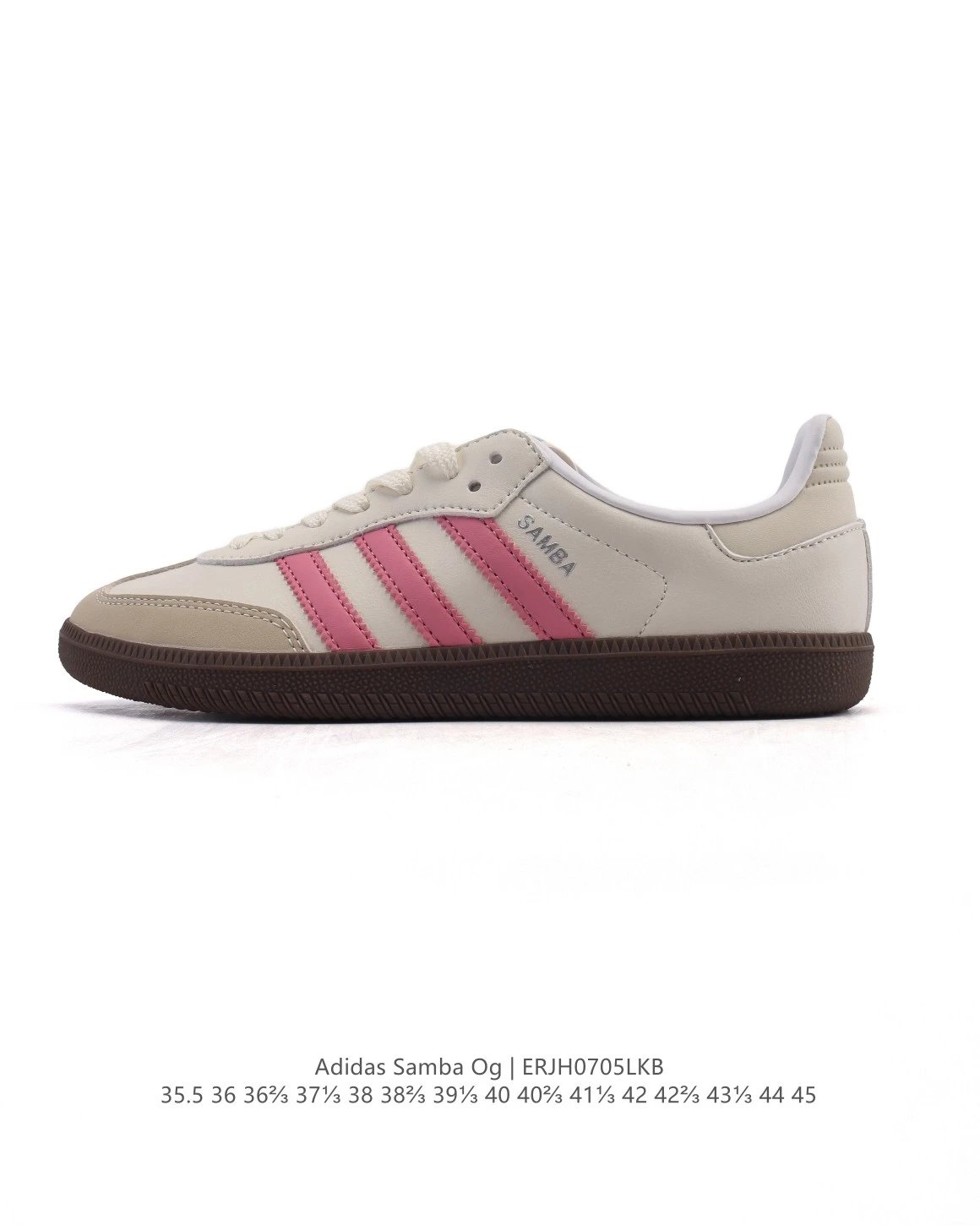 Adidas Samba OG Cream Pink Gum Sole Sneakers