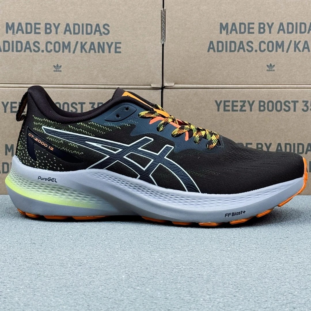 ASICS GT-2000 12 Black Orange PureGEL Running Shoes