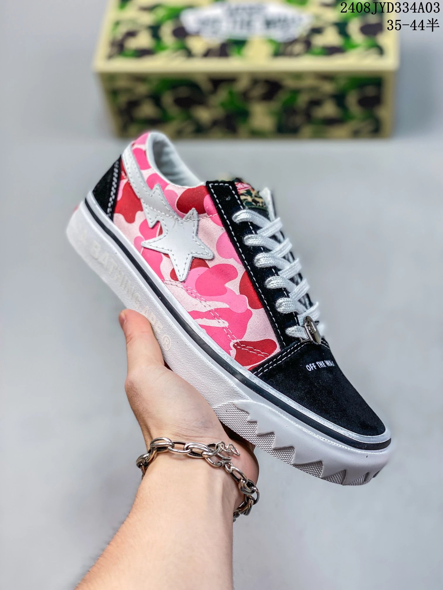 Bape SK8 Sta Pink Camo Low Top Skate Sneakers