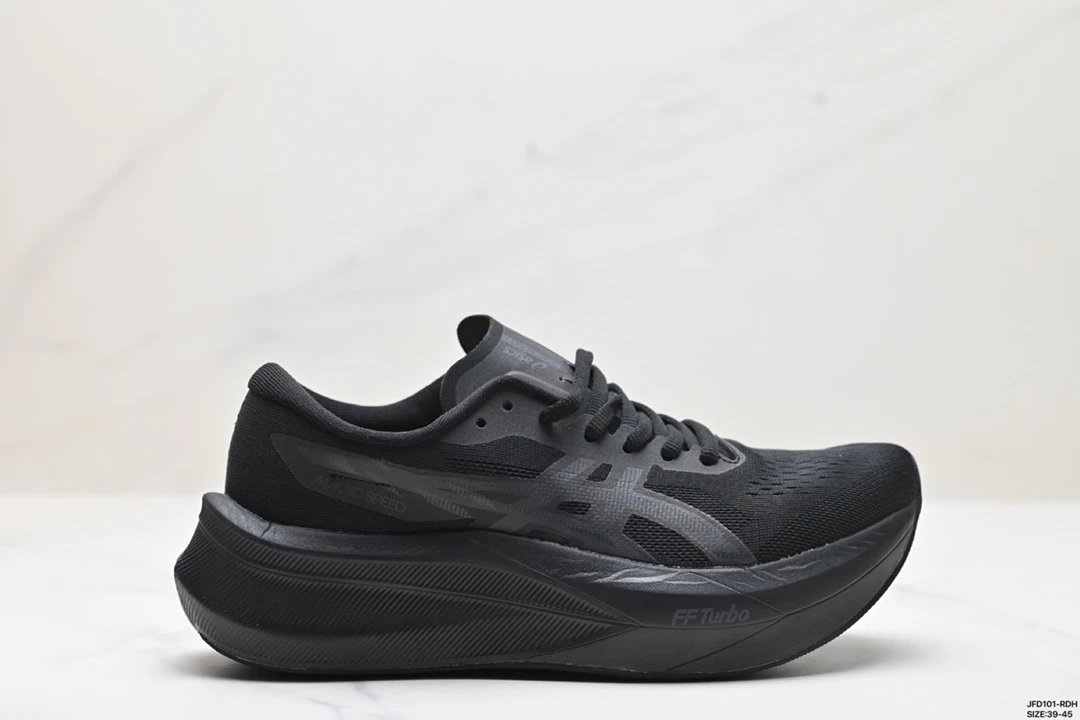 Asics FF Turbo Black Mesh Cushioned Running Shoes Unisex