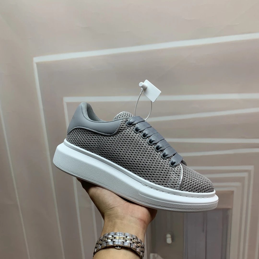 Alexander McQueen Black White Platform Sneakers